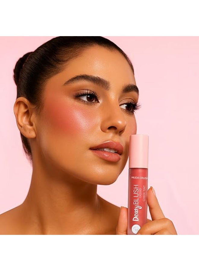 HUDACRUSH Huda Crush Liquid Blush - Bright Cherry Blush for Face Makeup, Blusher for Cheeks, Blendable Long-Lasting Matte Finish, Waterproof for Women and Girls - Image 3